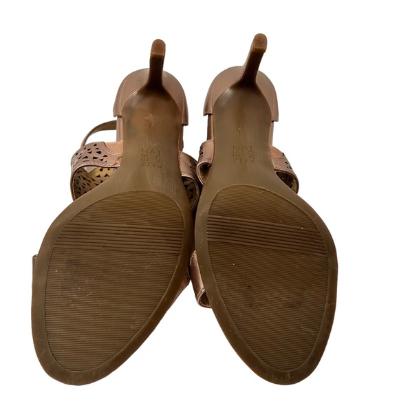 Naturalizer Rose Gold Open Toed Open Cutwork High Heel Shoes Size 7.5 M - Picture 8 of 8